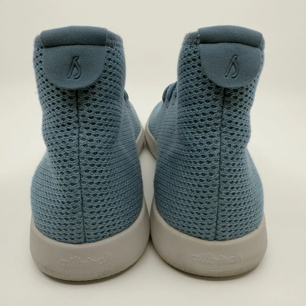 Allbirds Tree Topper Womens 10 Blue Gray Grey Shoes High Top‎ Lace Up Sneakers